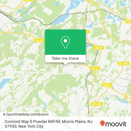 Concord Way S Powder Mill Rd, Morris Plains, NJ 07950 map