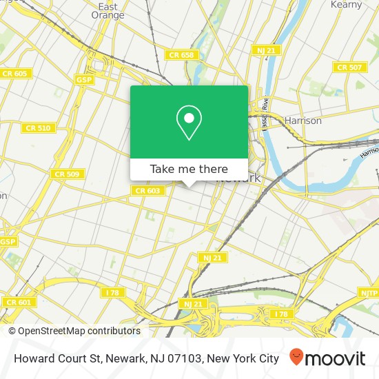 Howard Court St, Newark, NJ 07103 map