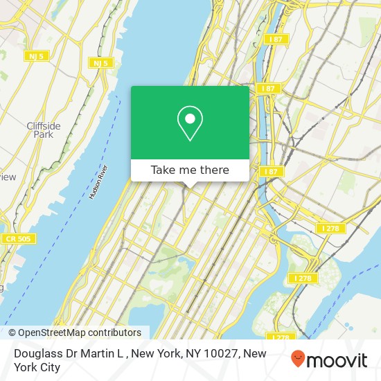 Mapa de Douglass Dr Martin L , New York, NY 10027