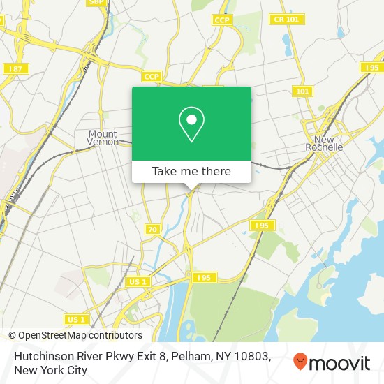 Hutchinson River Pkwy Exit 8, Pelham, NY 10803 map