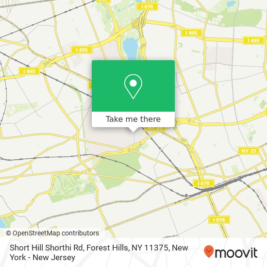 Mapa de Short Hill Shorthi Rd, Forest Hills, NY 11375