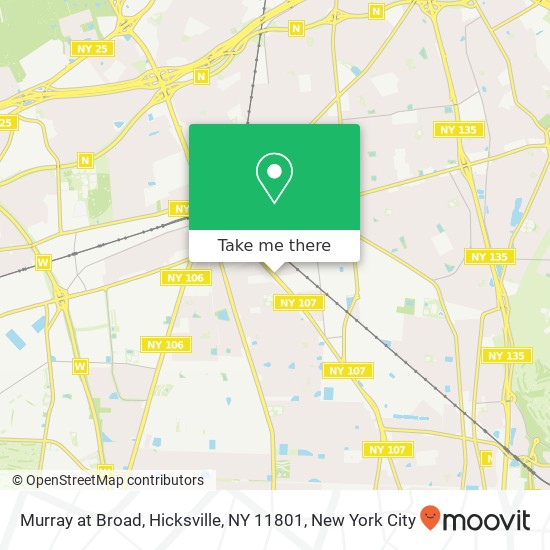 Mapa de Murray at Broad, Hicksville, NY 11801