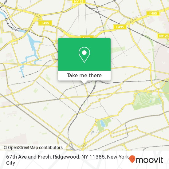 Mapa de 67th Ave and Fresh, Ridgewood, NY 11385