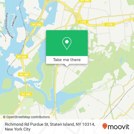 Mapa de Richmond Rd Purdue St, Staten Island, NY 10314