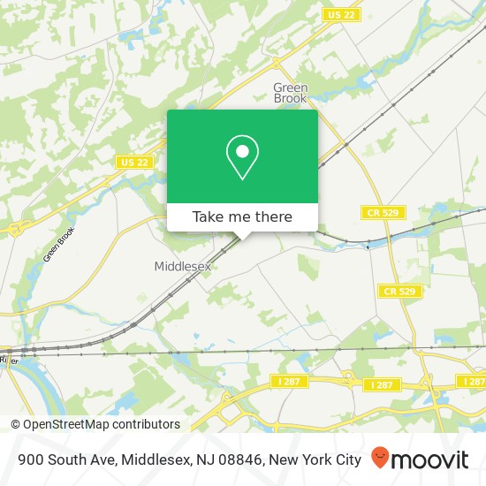 Mapa de 900 South Ave, Middlesex, NJ 08846