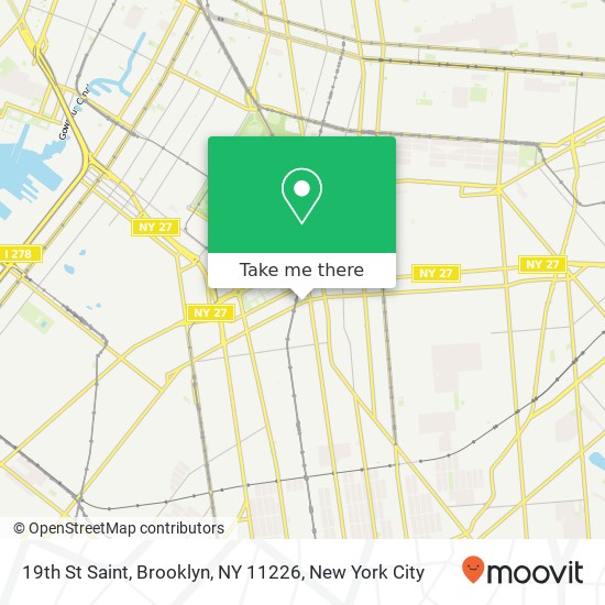 Mapa de 19th St Saint, Brooklyn, NY 11226