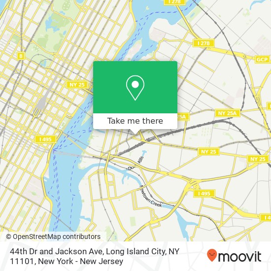Mapa de 44th Dr and Jackson Ave, Long Island City, NY 11101
