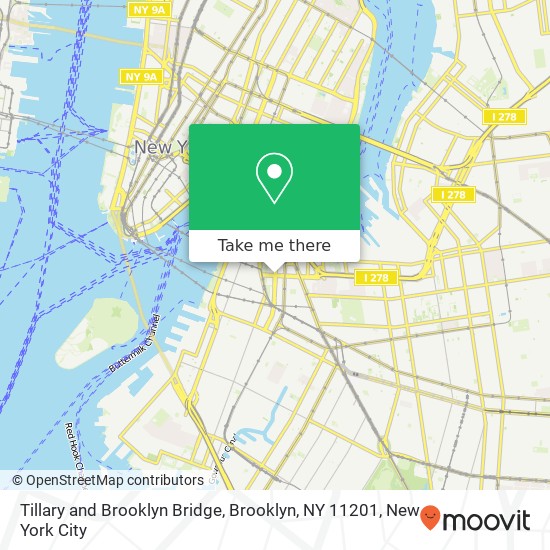 Mapa de Tillary and Brooklyn Bridge, Brooklyn, NY 11201