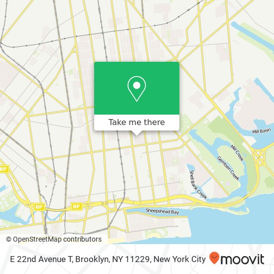 E 22nd Avenue T, Brooklyn, NY 11229 map