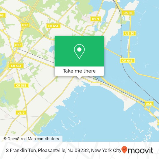 Mapa de S Franklin Tun, Pleasantville, NJ 08232