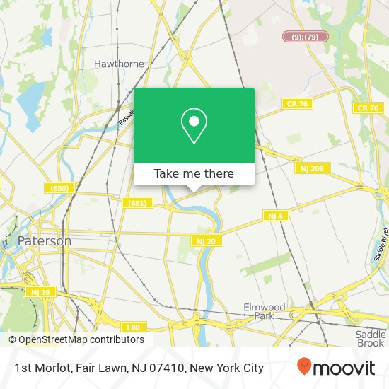 Mapa de 1st Morlot, Fair Lawn, NJ 07410