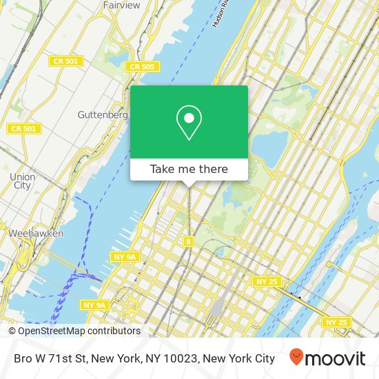 Bro W 71st St, New York, NY 10023 map