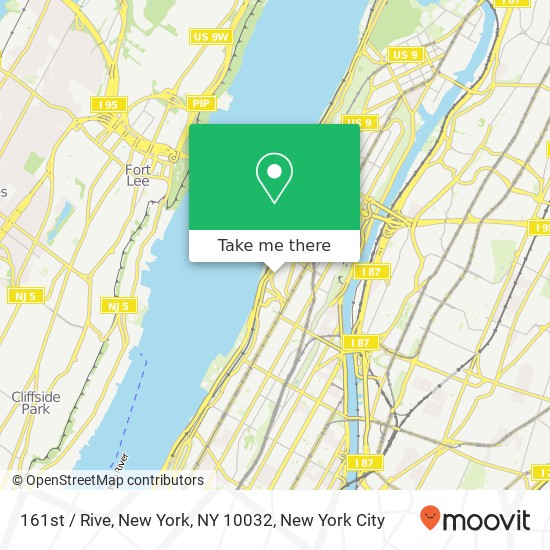 161st / Rive, New York, NY 10032 map