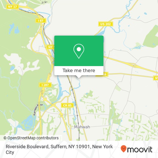 Mapa de Riverside Boulevard, Suffern, NY 10901