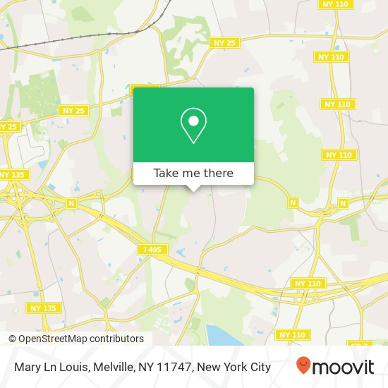 Mapa de Mary Ln Louis, Melville, NY 11747