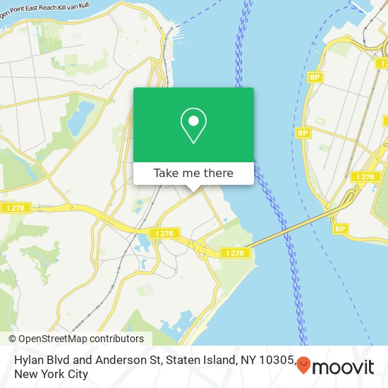 Mapa de Hylan Blvd and Anderson St, Staten Island, NY 10305