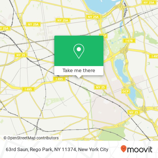 63rd Saun, Rego Park, NY 11374 map