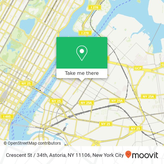 Mapa de Crescent St / 34th, Astoria, NY 11106