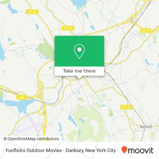 Mapa de Funflicks Outdoor Movies - Danbury