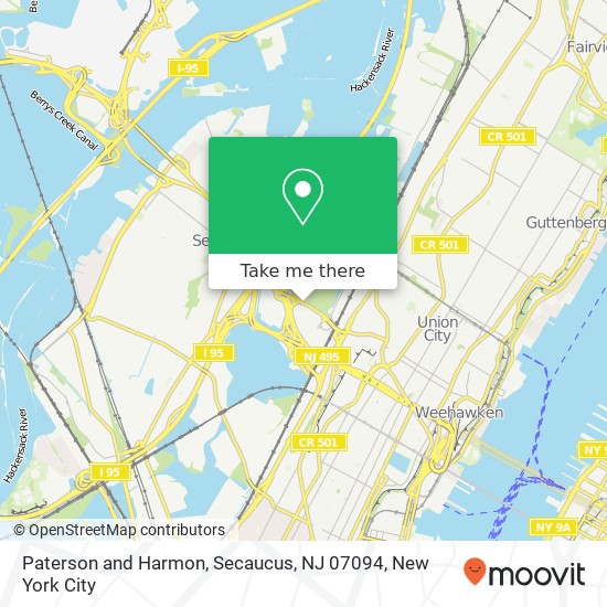Mapa de Paterson and Harmon, Secaucus, NJ 07094