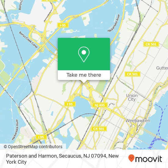 Mapa de Paterson and Harmon, Secaucus, NJ 07094