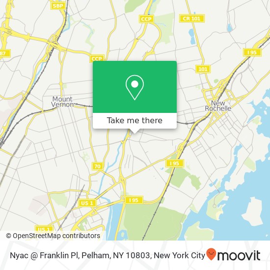 Mapa de Nyac @ Franklin Pl, Pelham, NY 10803