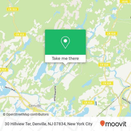 Mapa de 30 Hillview Ter, Denville, NJ 07834