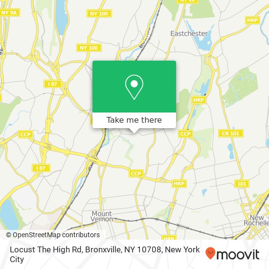 Mapa de Locust The High Rd, Bronxville, NY 10708
