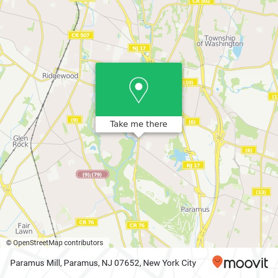 Mapa de Paramus Mill, Paramus, NJ 07652