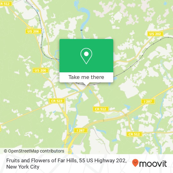 Fruits and Flowers of Far Hills, 55 US Highway 202 map