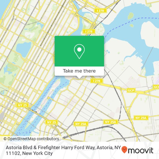 Mapa de Astoria Blvd & Firefighter Harry Ford Way, Astoria, NY 11102
