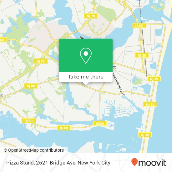 Mapa de Pizza Stand, 2621 Bridge Ave