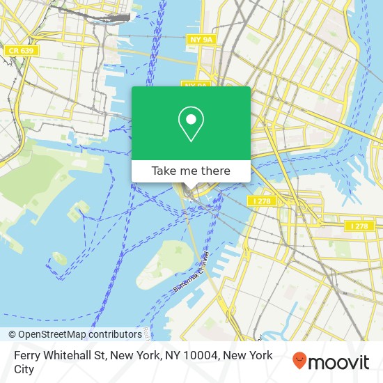 Ferry Whitehall St, New York, NY 10004 map