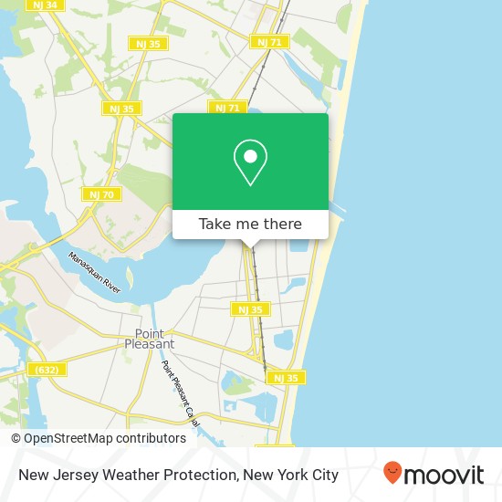 Mapa de New Jersey Weather Protection