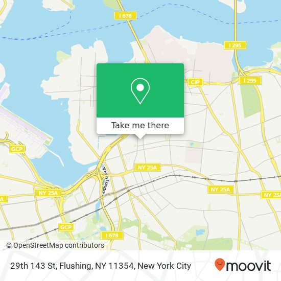 Mapa de 29th 143 St, Flushing, NY 11354