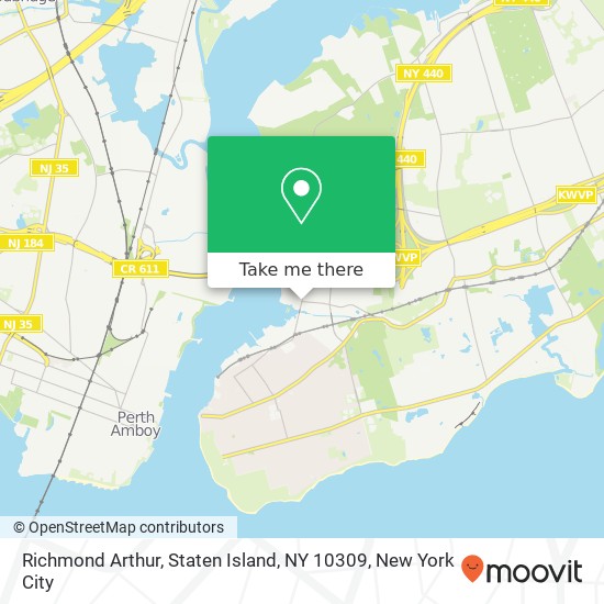 Mapa de Richmond Arthur, Staten Island, NY 10309