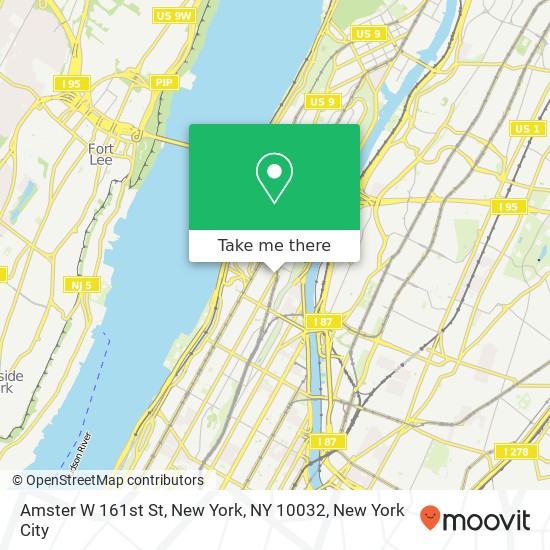 Mapa de Amster W 161st St, New York, NY 10032