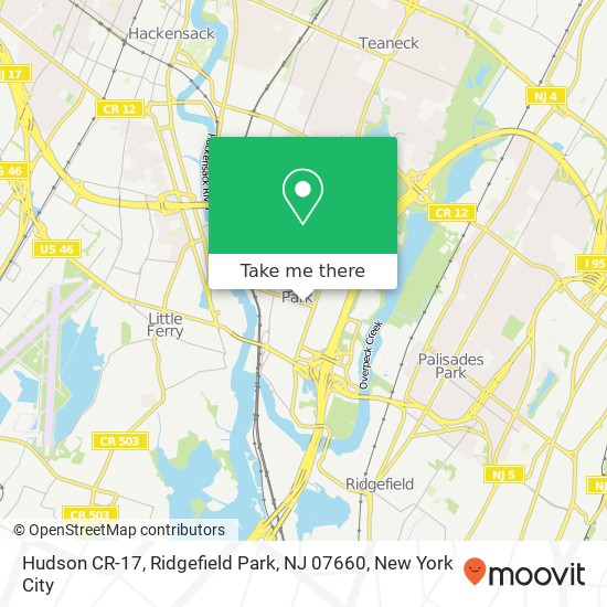 Hudson CR-17, Ridgefield Park, NJ 07660 map