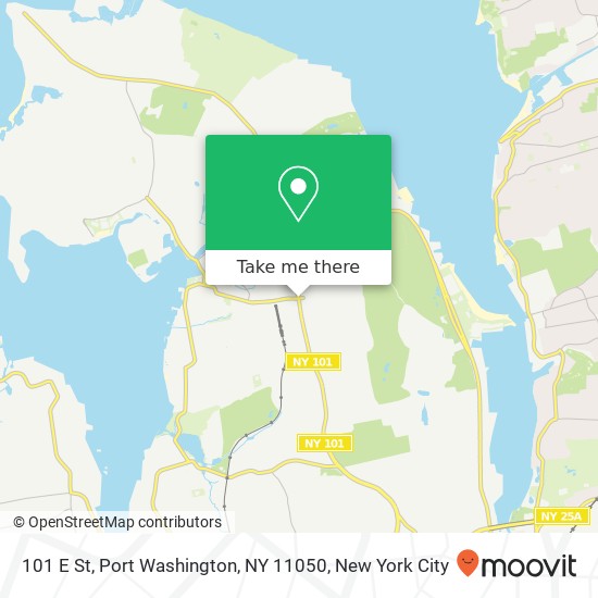 Mapa de 101 E St, Port Washington, NY 11050