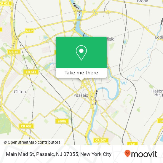 Mapa de Main Mad St, Passaic, NJ 07055