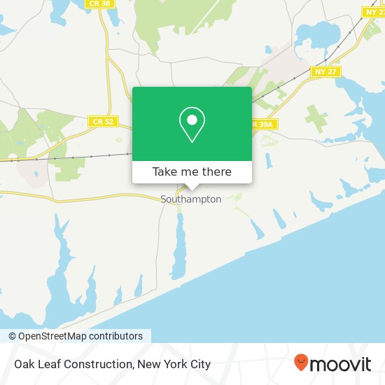 Oak Leaf Construction map