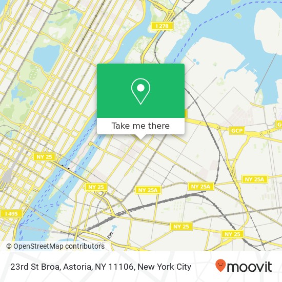 Mapa de 23rd St Broa, Astoria, NY 11106