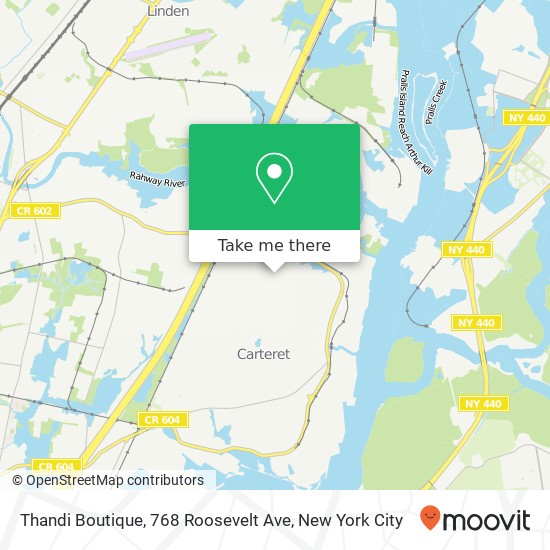 Mapa de Thandi Boutique, 768 Roosevelt Ave