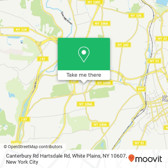 Canterbury Rd Hartsdale Rd, White Plains, NY 10607 map