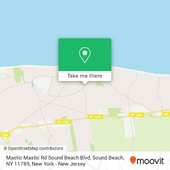Mapa de Mastic Mastic Rd Sound Beach Blvd, Sound Beach, NY 11789