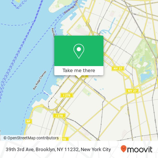 Mapa de 39th 3rd Ave, Brooklyn, NY 11232