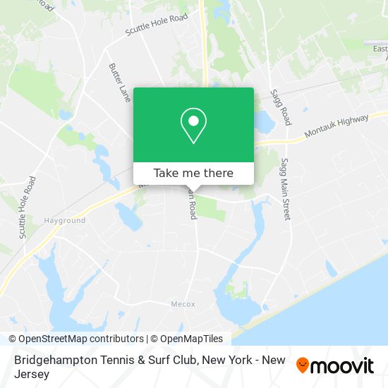 Mapa de Bridgehampton Tennis & Surf Club