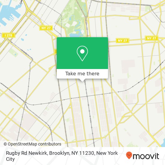 Mapa de Rugby Rd Newkirk, Brooklyn, NY 11230