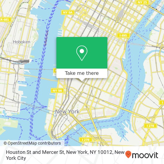 Mapa de Houston St and Mercer St, New York, NY 10012