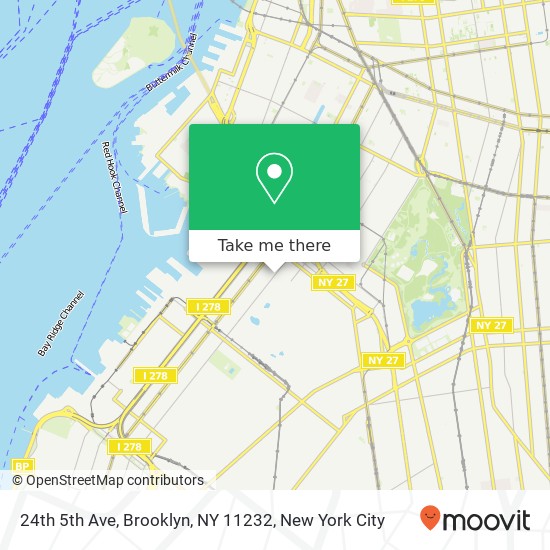 Mapa de 24th 5th Ave, Brooklyn, NY 11232